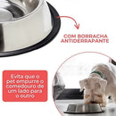 Comedouro ou Bebedouro Inox Antiderrapante Para Cães e Gatos