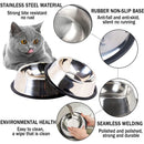 Comedouro ou Bebedouro Inox Antiderrapante Para Cães e Gatos